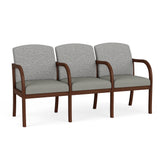 Weston Waiting Reception 3 Seat Tandem Seating Wood Frame