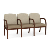 Weston Waiting Reception 3 Seat Tandem Seating Wood Frame