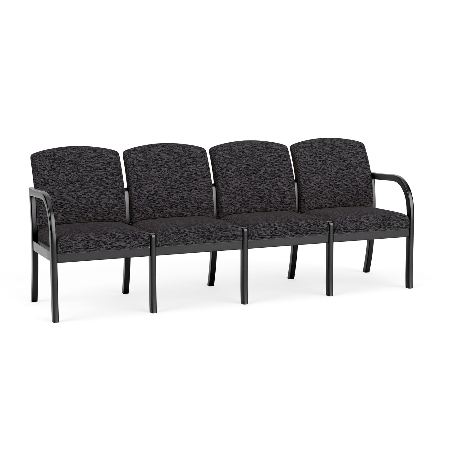 Weston Waiting Reception 4 Seat Tandem Seating Wood Frame No Center Arms