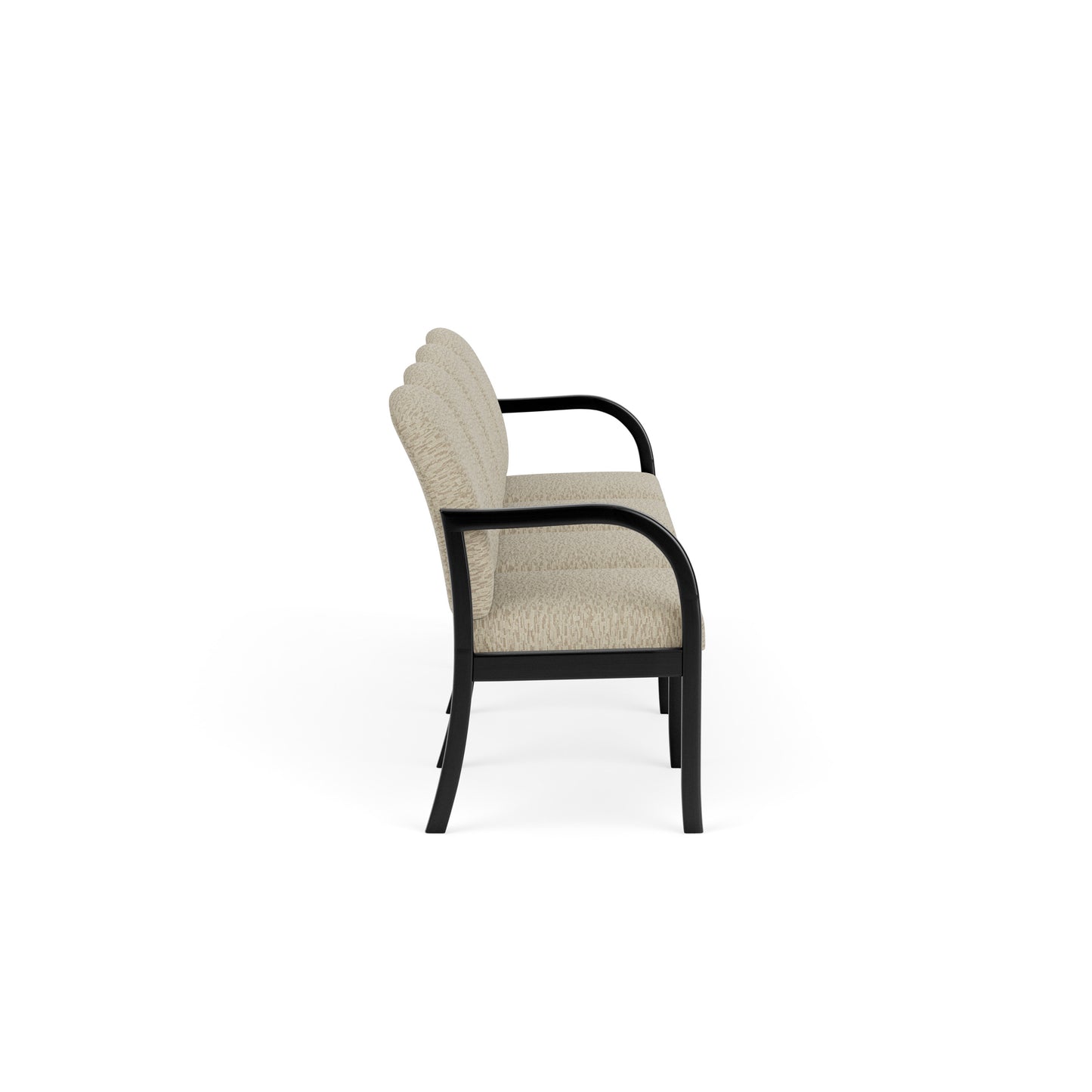 Weston Waiting Reception 4 Seat Tandem Seating Wood Frame No Center Arms