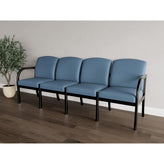 Weston Waiting Reception 4 Seat Tandem Seating Wood Frame No Center Arms