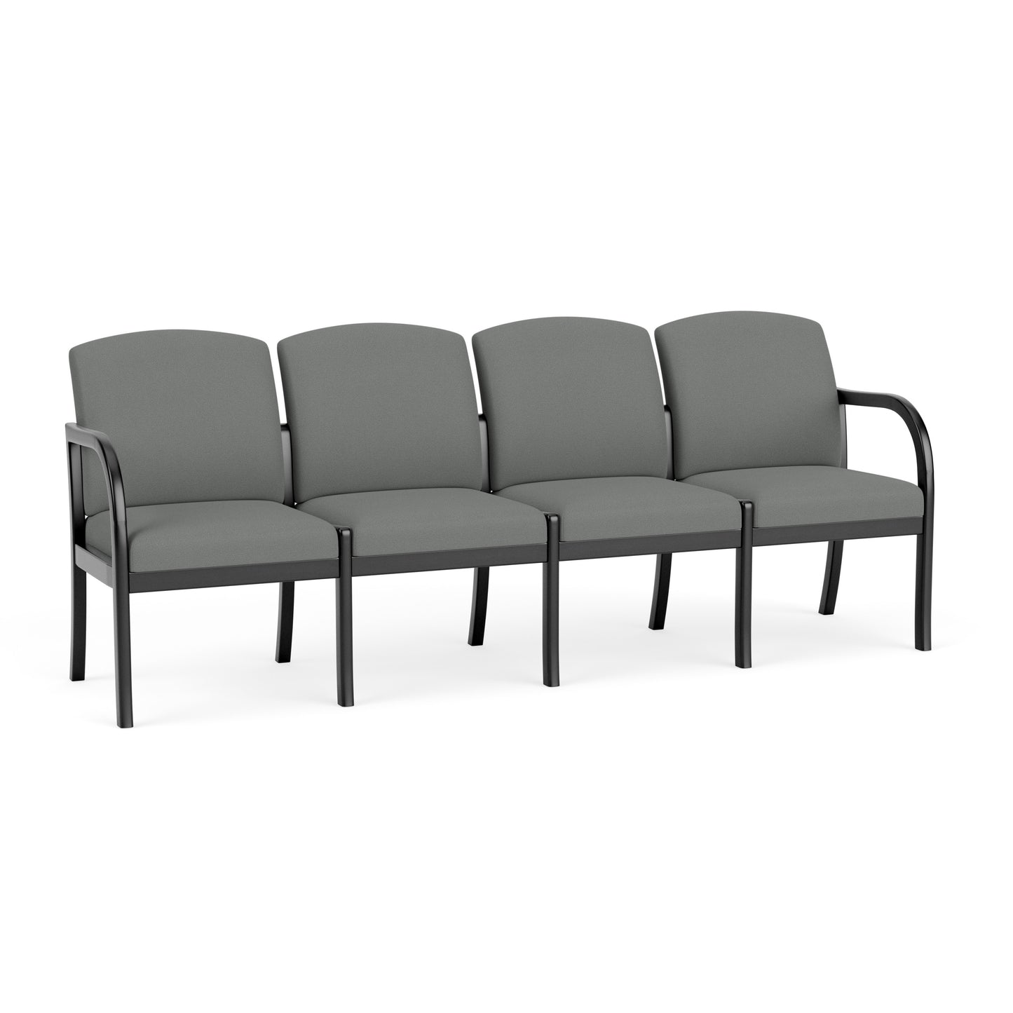 Weston Waiting Reception 4 Seat Tandem Seating Wood Frame No Center Arms