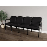 Weston Waiting Reception 4 Seat Tandem Seating Wood Frame No Center Arms
