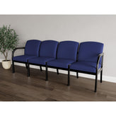 Weston Waiting Reception 4 Seat Tandem Seating Wood Frame No Center Arms