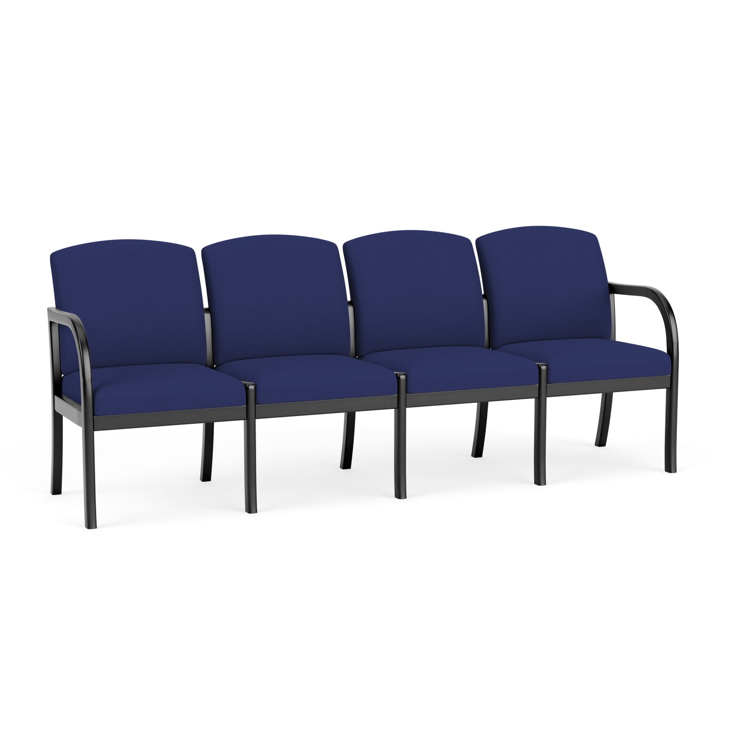 Weston Waiting Reception 4 Seat Tandem Seating Wood Frame No Center Arms