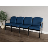 Weston Waiting Reception 4 Seat Tandem Seating Wood Frame No Center Arms
