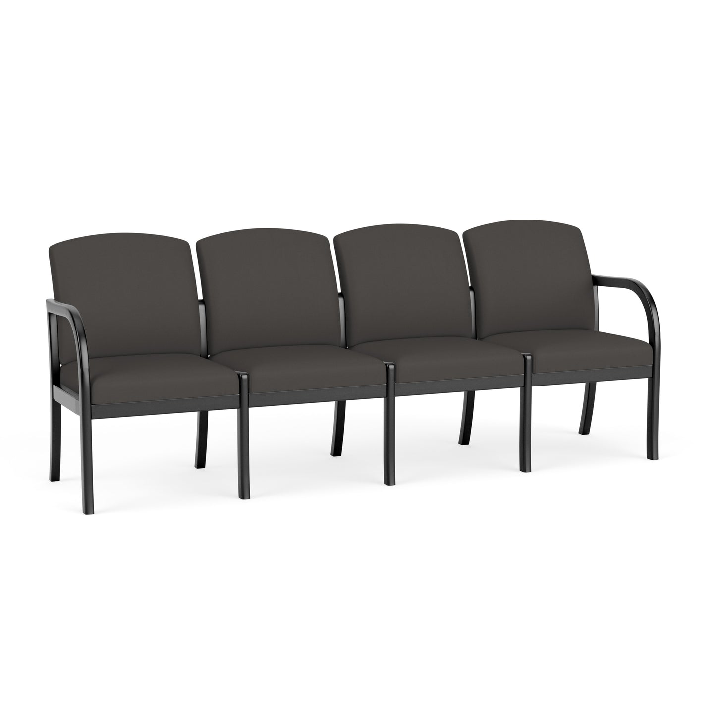Weston Waiting Reception 4 Seat Tandem Seating Wood Frame No Center Arms