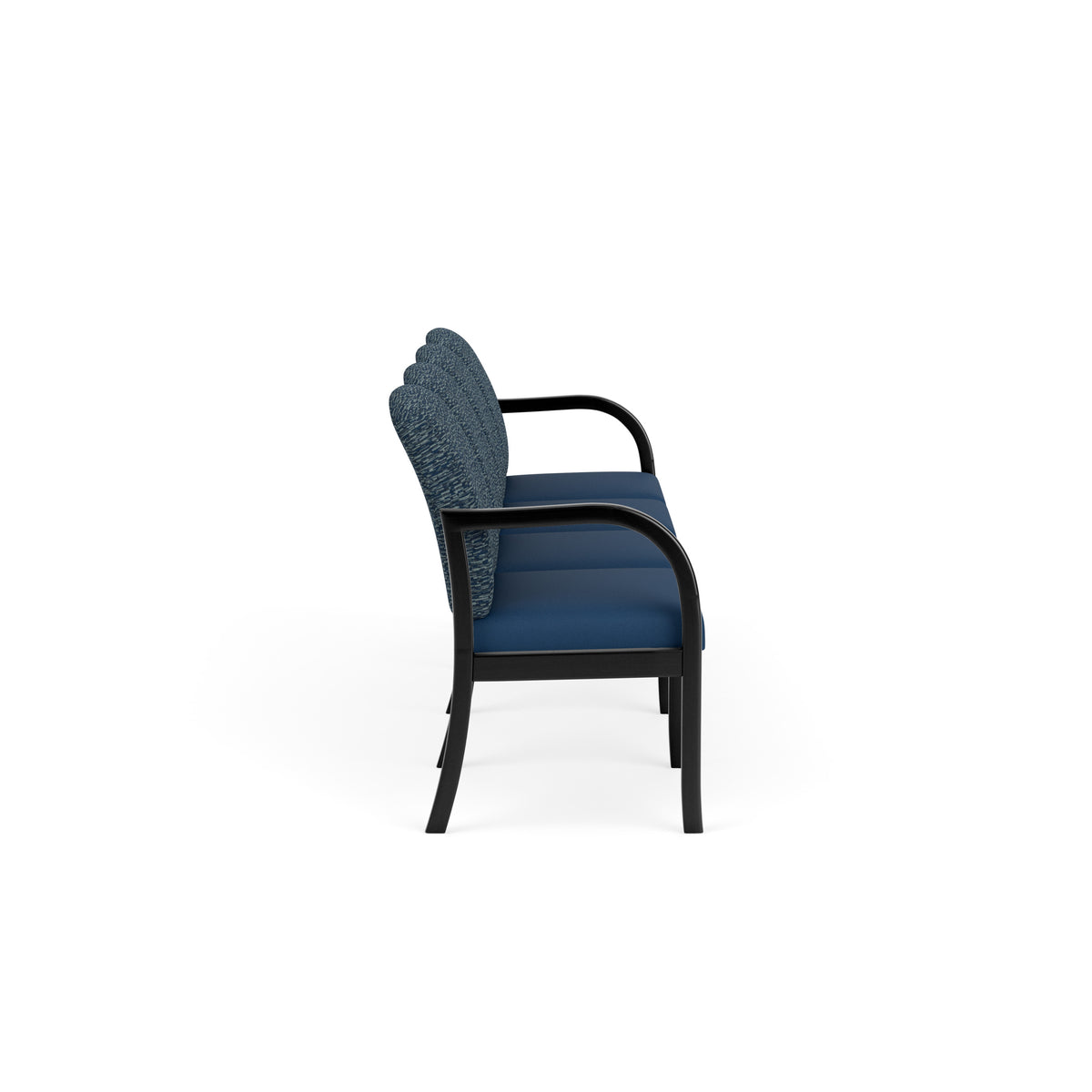 Weston Waiting Reception 4 Seat Tandem Seating Wood Frame No Center Arms