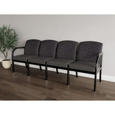 Weston Waiting Reception 4 Seat Tandem Seating Wood Frame No Center Arms