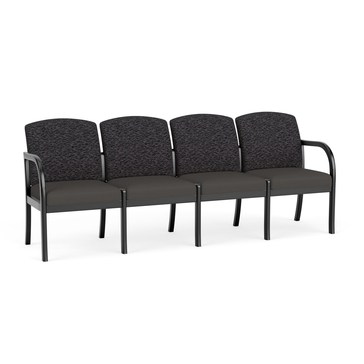 Weston Waiting Reception 4 Seat Tandem Seating Wood Frame No Center Arms