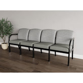 Weston Waiting Reception 4 Seat Tandem Seating Wood Frame No Center Arms