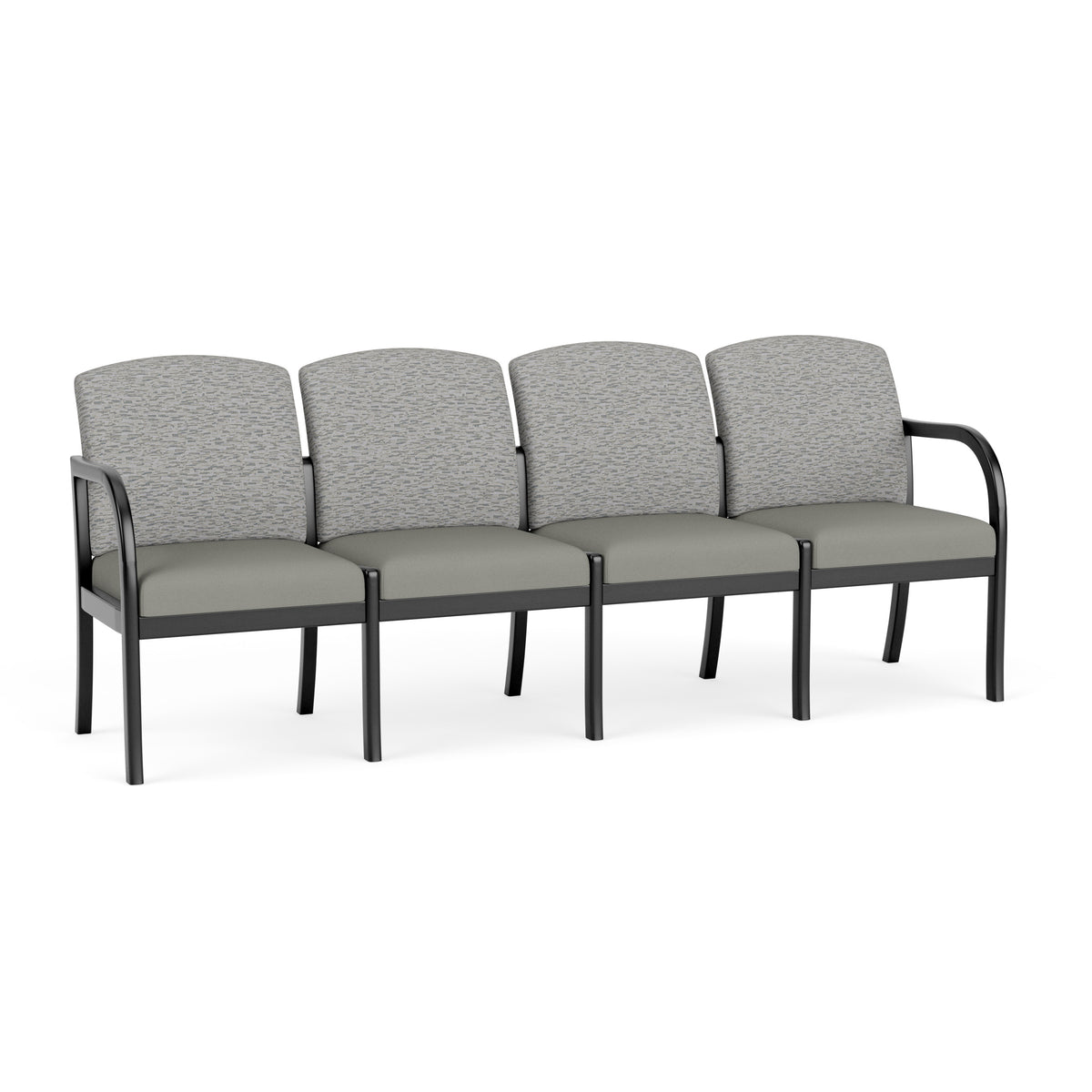 Weston Waiting Reception 4 Seat Tandem Seating Wood Frame No Center Arms