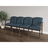 Weston Waiting Reception 4 Seat Tandem Seating Wood Frame No Center Arms
