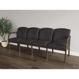 Weston Waiting Reception 4 Seat Tandem Seating Wood Frame No Center Arms