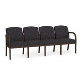 Weston Waiting Reception 4 Seat Tandem Seating Wood Frame No Center Arms