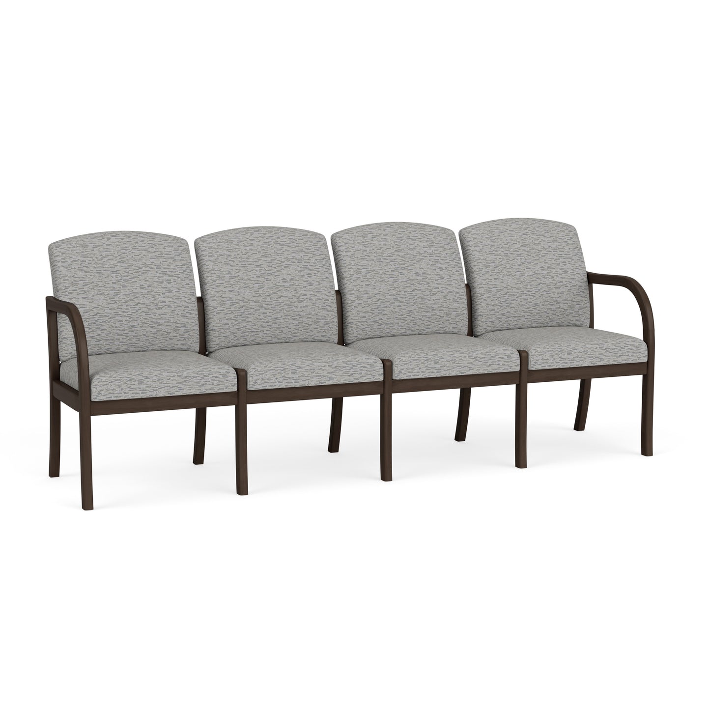 Weston Waiting Reception 4 Seat Tandem Seating Wood Frame No Center Arms