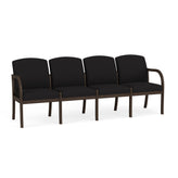 Weston Waiting Reception 4 Seat Tandem Seating Wood Frame No Center Arms