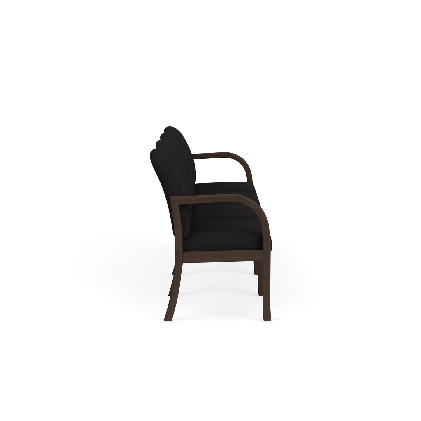 Weston Waiting Reception 4 Seat Tandem Seating Wood Frame No Center Arms