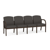 Weston Waiting Reception 4 Seat Tandem Seating Wood Frame No Center Arms