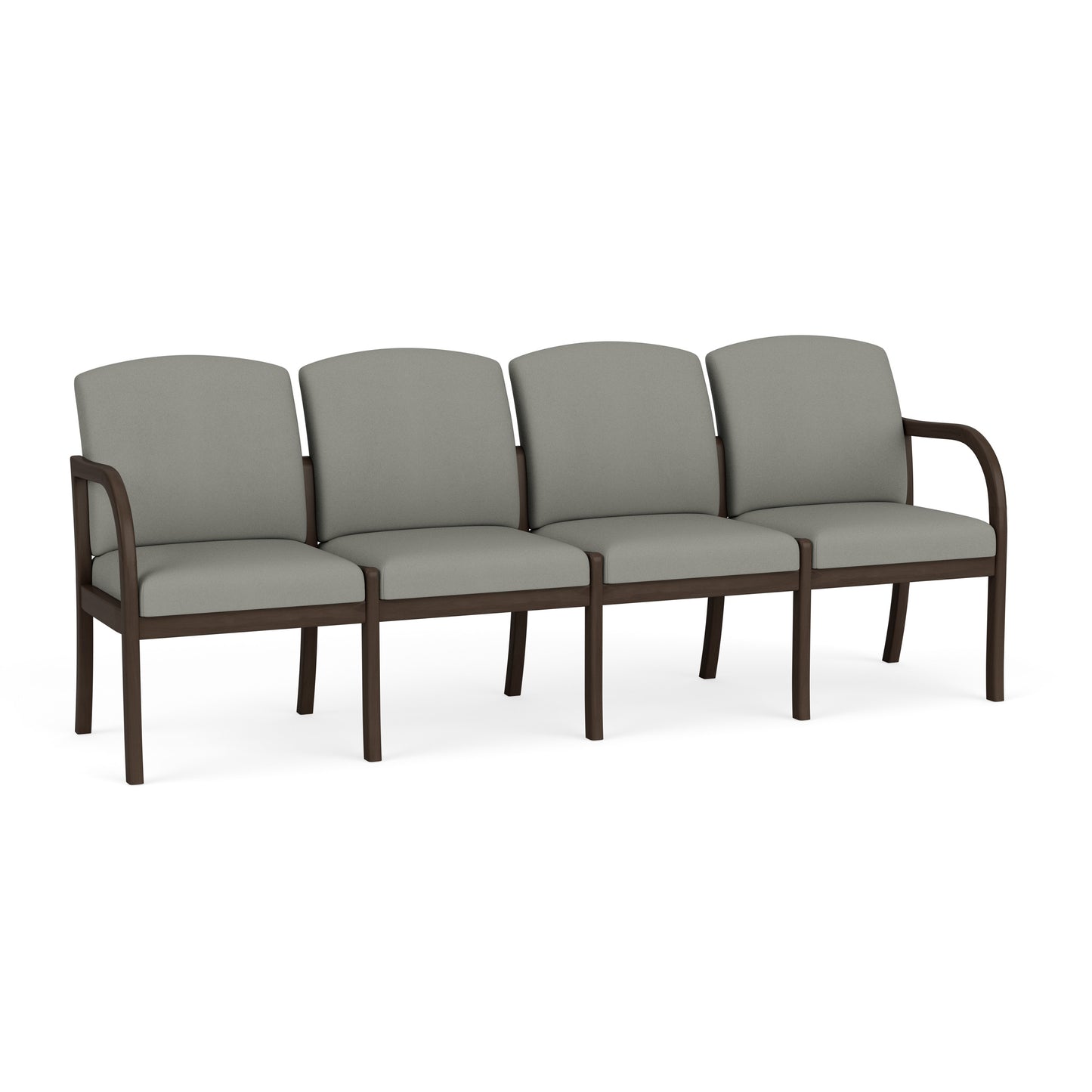Weston Waiting Reception 4 Seat Tandem Seating Wood Frame No Center Arms