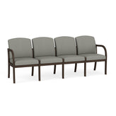 Weston Waiting Reception 4 Seat Tandem Seating Wood Frame No Center Arms