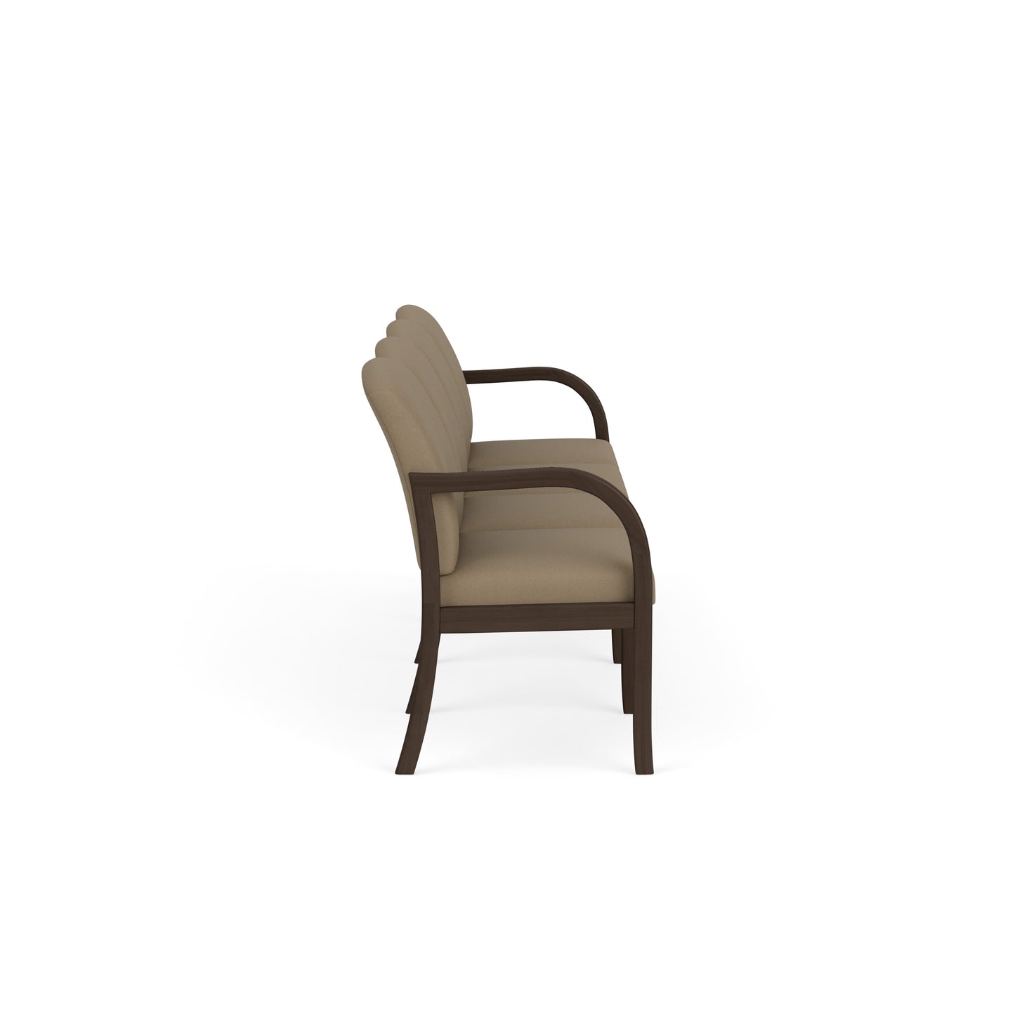 Weston Waiting Reception 4 Seat Tandem Seating Wood Frame No Center Arms