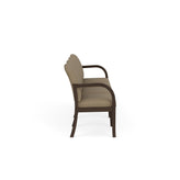 Weston Waiting Reception 4 Seat Tandem Seating Wood Frame No Center Arms