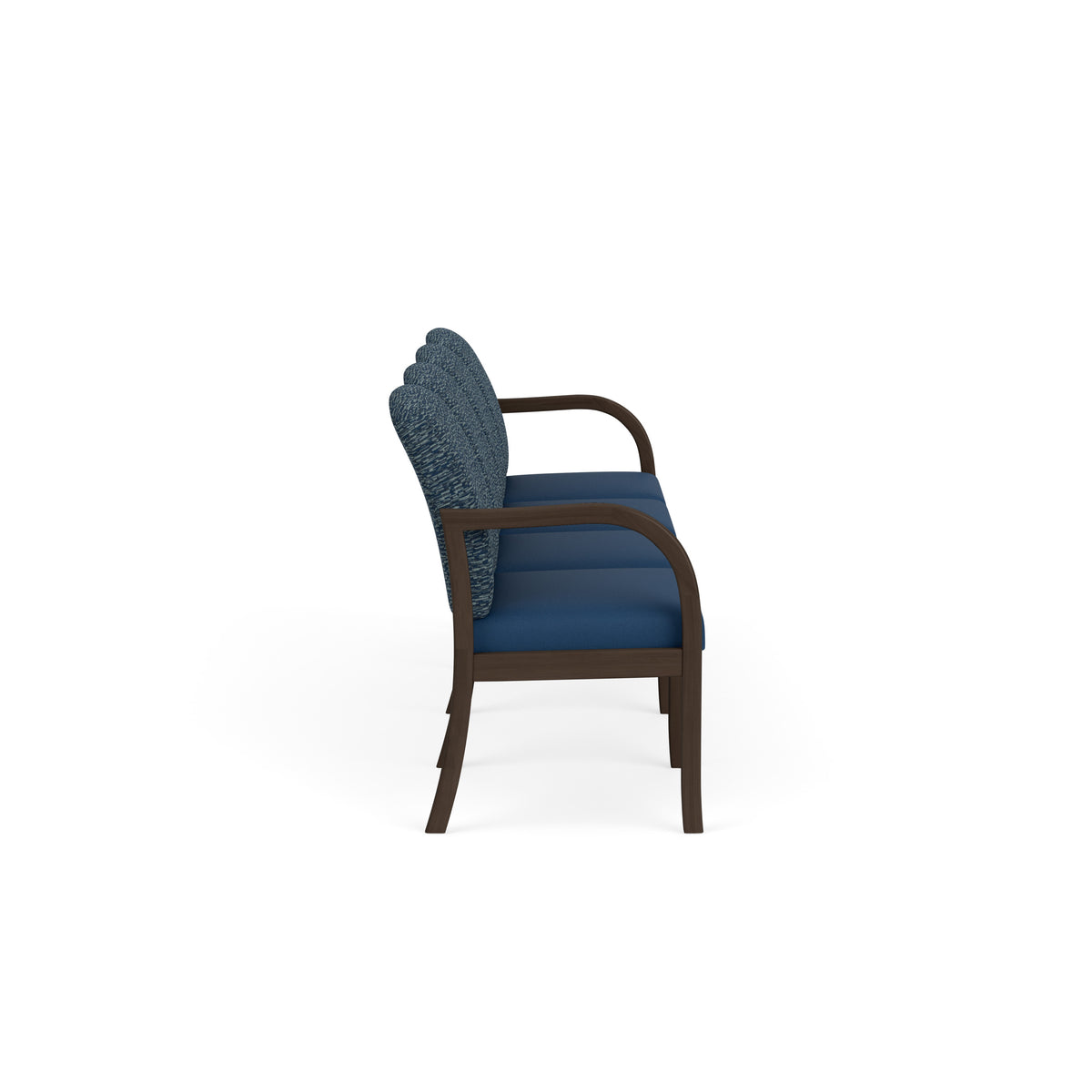 Weston Waiting Reception 4 Seat Tandem Seating Wood Frame No Center Arms