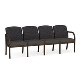 Weston Waiting Reception 4 Seat Tandem Seating Wood Frame No Center Arms