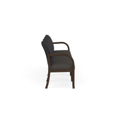Weston Waiting Reception 4 Seat Tandem Seating Wood Frame No Center Arms