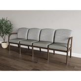 Weston Waiting Reception 4 Seat Tandem Seating Wood Frame No Center Arms