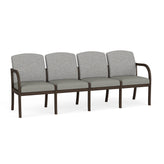 Weston Waiting Reception 4 Seat Tandem Seating Wood Frame No Center Arms