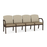Weston Waiting Reception 4 Seat Tandem Seating Wood Frame No Center Arms