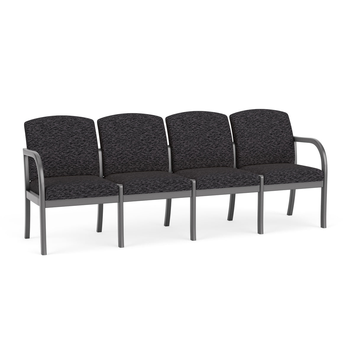 Weston Waiting Reception 4 Seat Tandem Seating Wood Frame No Center Arms