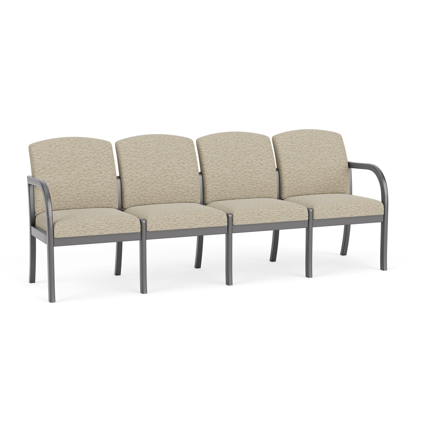 Weston Waiting Reception 4 Seat Tandem Seating Wood Frame No Center Arms