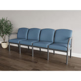 Weston Waiting Reception 4 Seat Tandem Seating Wood Frame No Center Arms