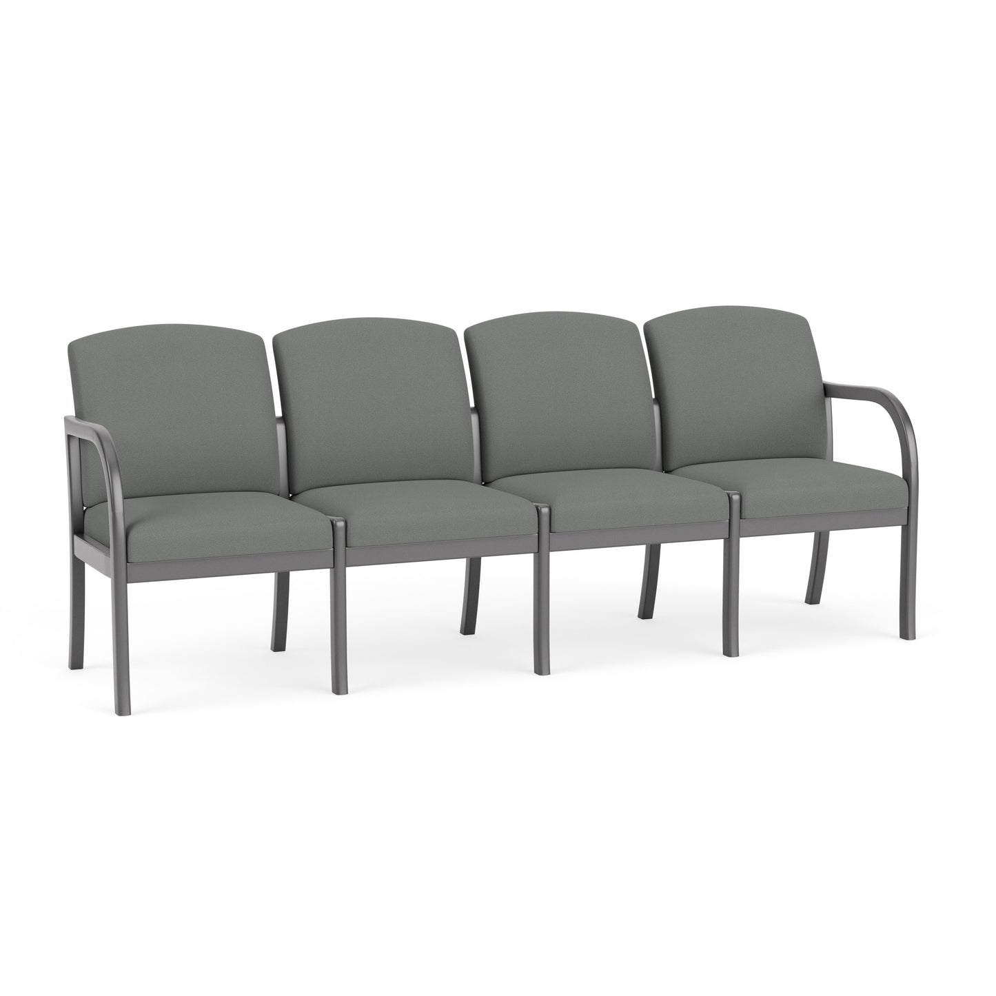 Weston Waiting Reception 4 Seat Tandem Seating Wood Frame No Center Arms