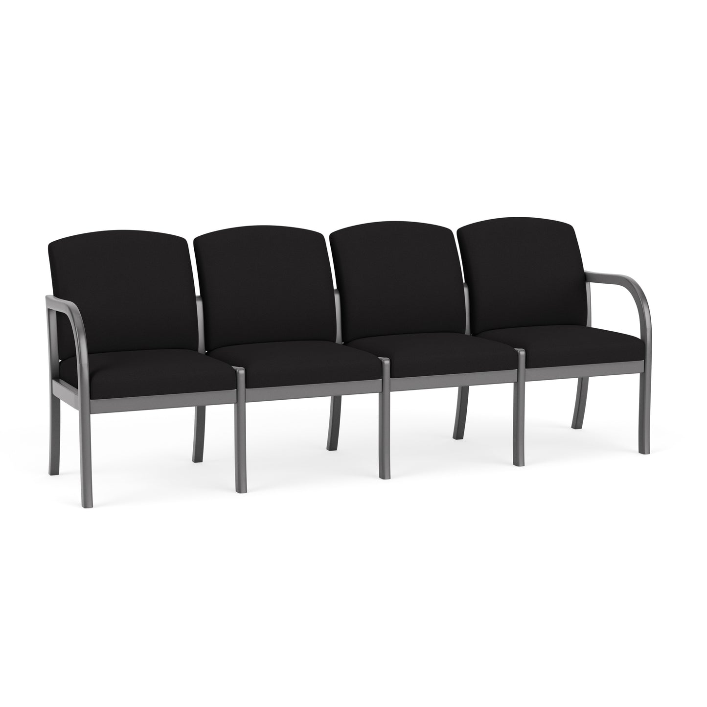 Weston Waiting Reception 4 Seat Tandem Seating Wood Frame No Center Arms