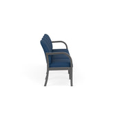 Weston Waiting Reception 4 Seat Tandem Seating Wood Frame No Center Arms