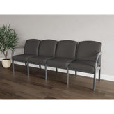Weston Waiting Reception 4 Seat Tandem Seating Wood Frame No Center Arms