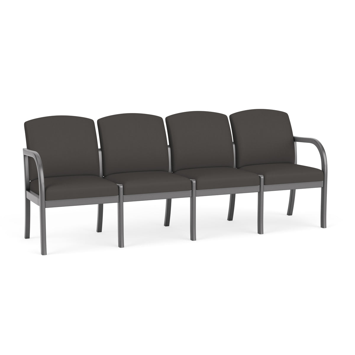 Weston Waiting Reception 4 Seat Tandem Seating Wood Frame No Center Arms
