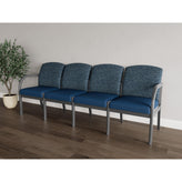 Weston Waiting Reception 4 Seat Tandem Seating Wood Frame No Center Arms