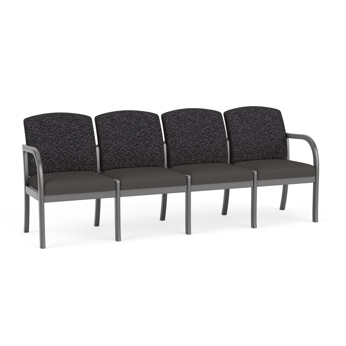 Weston Waiting Reception 4 Seat Tandem Seating Wood Frame No Center Arms