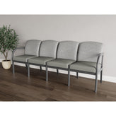 Weston Waiting Reception 4 Seat Tandem Seating Wood Frame No Center Arms