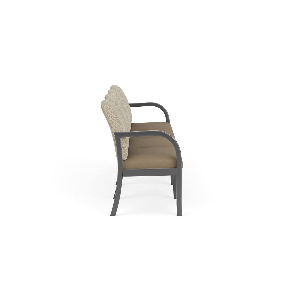 Weston Waiting Reception 4 Seat Tandem Seating Wood Frame No Center Arms