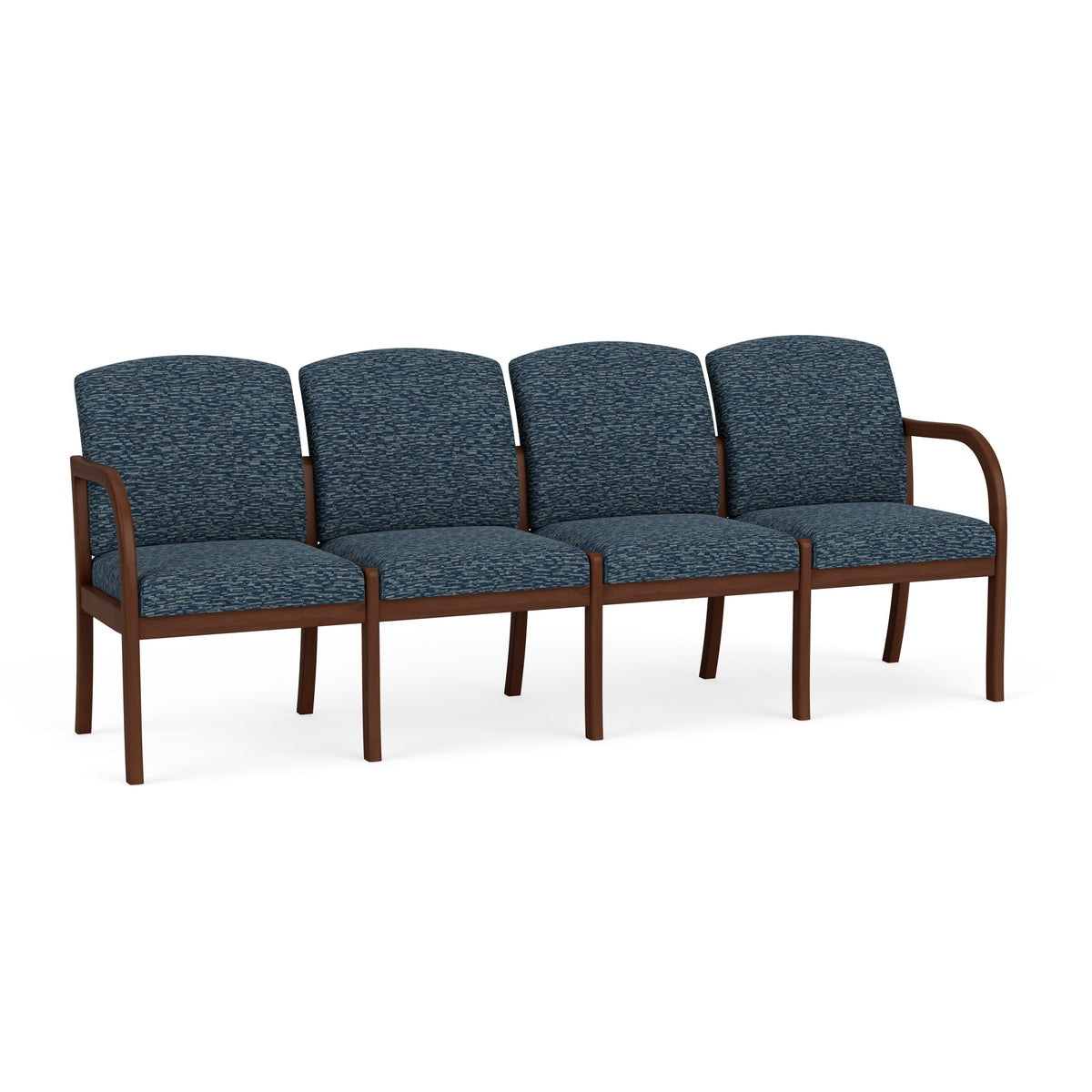 Weston Waiting Reception 4 Seat Tandem Seating Wood Frame No Center Arms