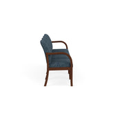 Weston Waiting Reception 4 Seat Tandem Seating Wood Frame No Center Arms