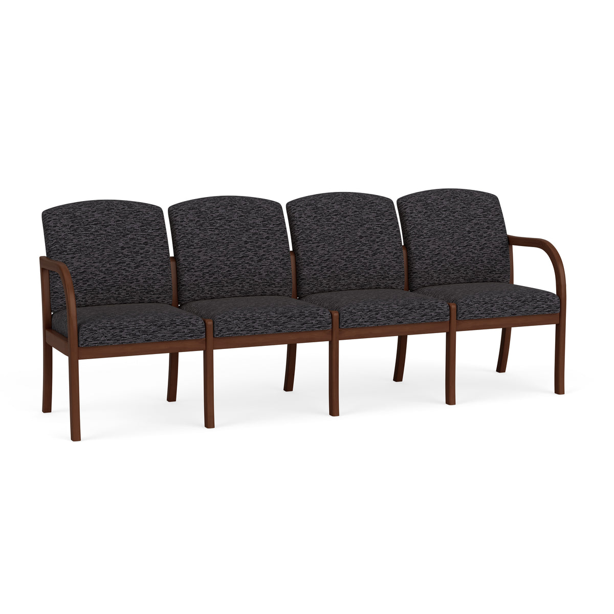 Weston Waiting Reception 4 Seat Tandem Seating Wood Frame No Center Arms