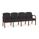 Weston Waiting Reception 4 Seat Tandem Seating Wood Frame No Center Arms