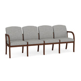 Weston Waiting Reception 4 Seat Tandem Seating Wood Frame No Center Arms